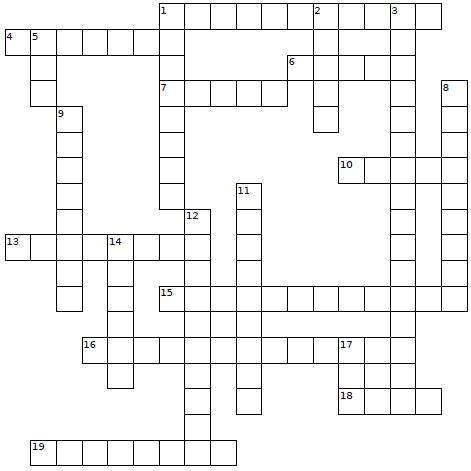 furniture crossword